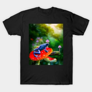 Poison Dart Arrow Frog On Mushroom T-Shirt